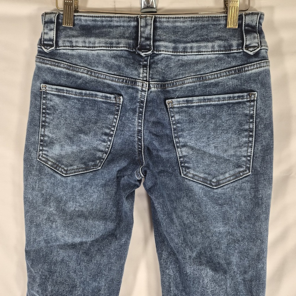 Y2k Low Rose 2000s Super Flare Jeans Size 1/25W Acid Wash - Picture 10 of 13